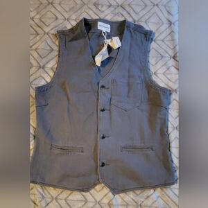 Beotyshow Men’s Gray Cotton Canvas Vest size l